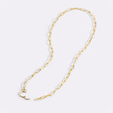 Mint Paperclip Necklace