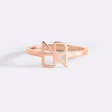 Monogram Name Ring
