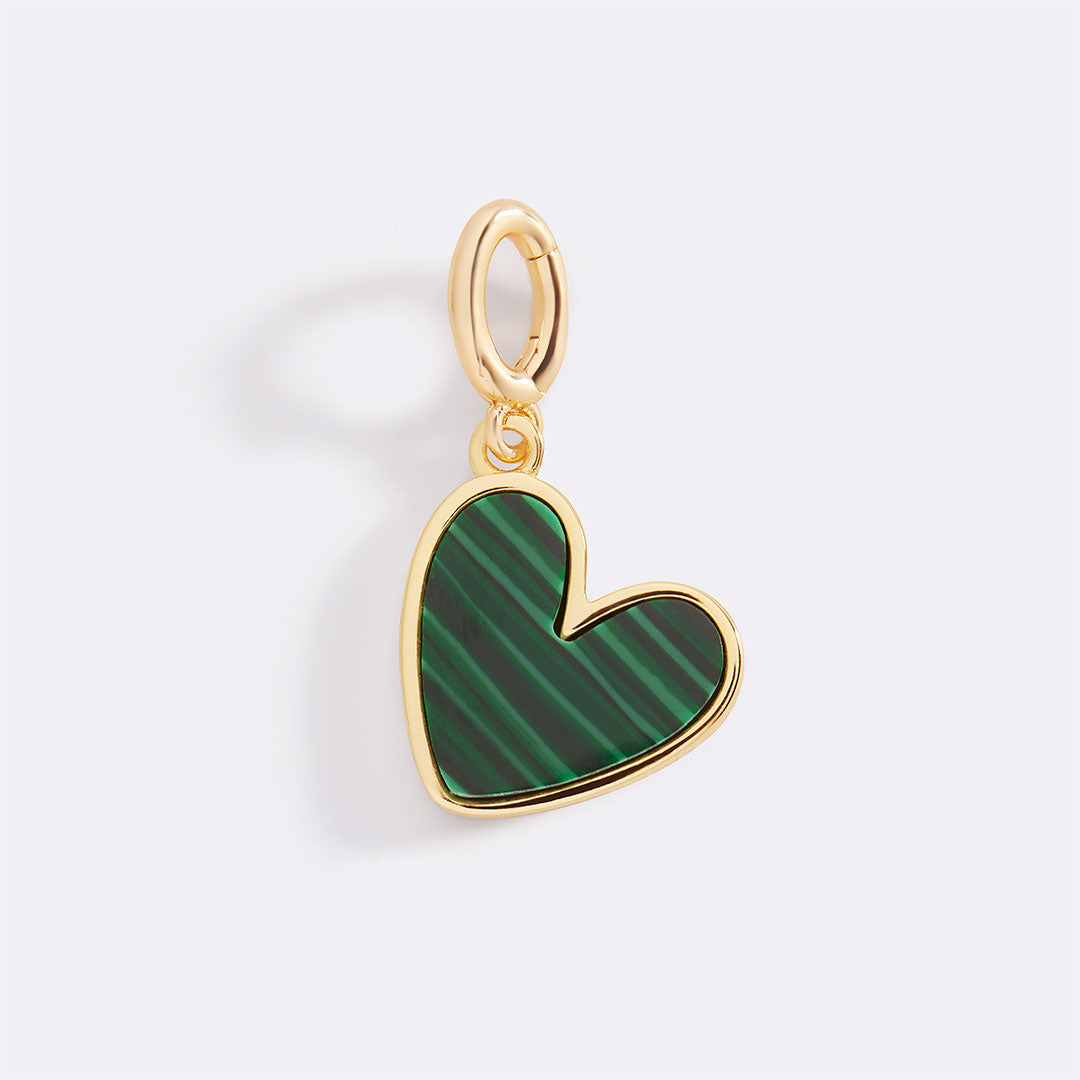 Natural Stone Heart Charm
