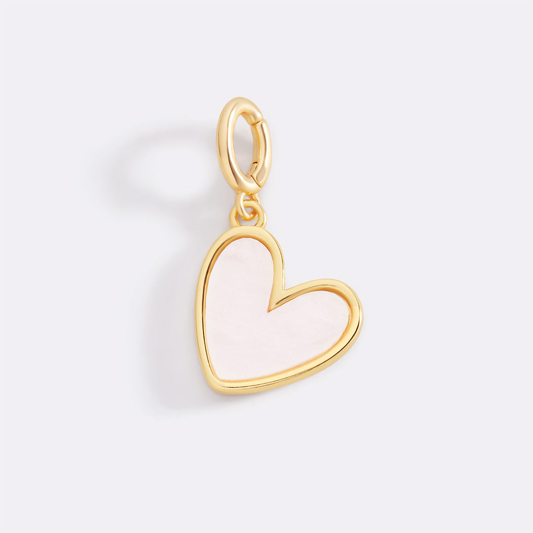 Natural Stone Heart Charm