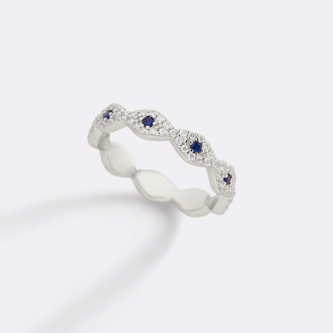 Pave Evil Eye Ring