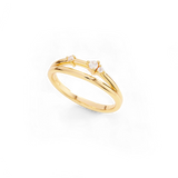 Crescent Moon Diamond Ring