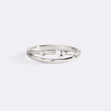 Crescent Moon Diamond Ring