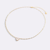 Dainty Heart Paperclip Necklace
