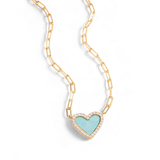 Dainty Heart Paperclip Necklace