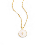 Minimalist Enamel Cross Pendant