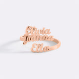Triple Name Ring