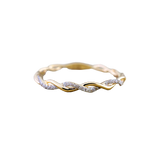 Dainty Pave Twist Stacking Ring