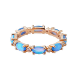 Eternity Fire Opal Ring