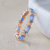 Eternity Fire Opal Ring
