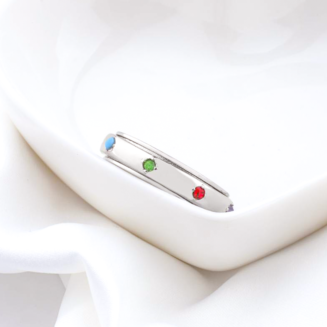 Gemstone Station Fidget Ring