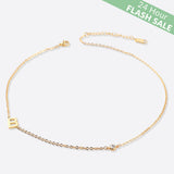 Initial Necklace with Diamond Accent