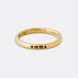 Tiny Stackable Name Ring