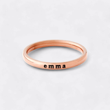 Tiny Stackable Name Ring