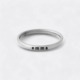 Tiny Stackable Name Ring