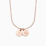 Dainty Disc Initial Necklace