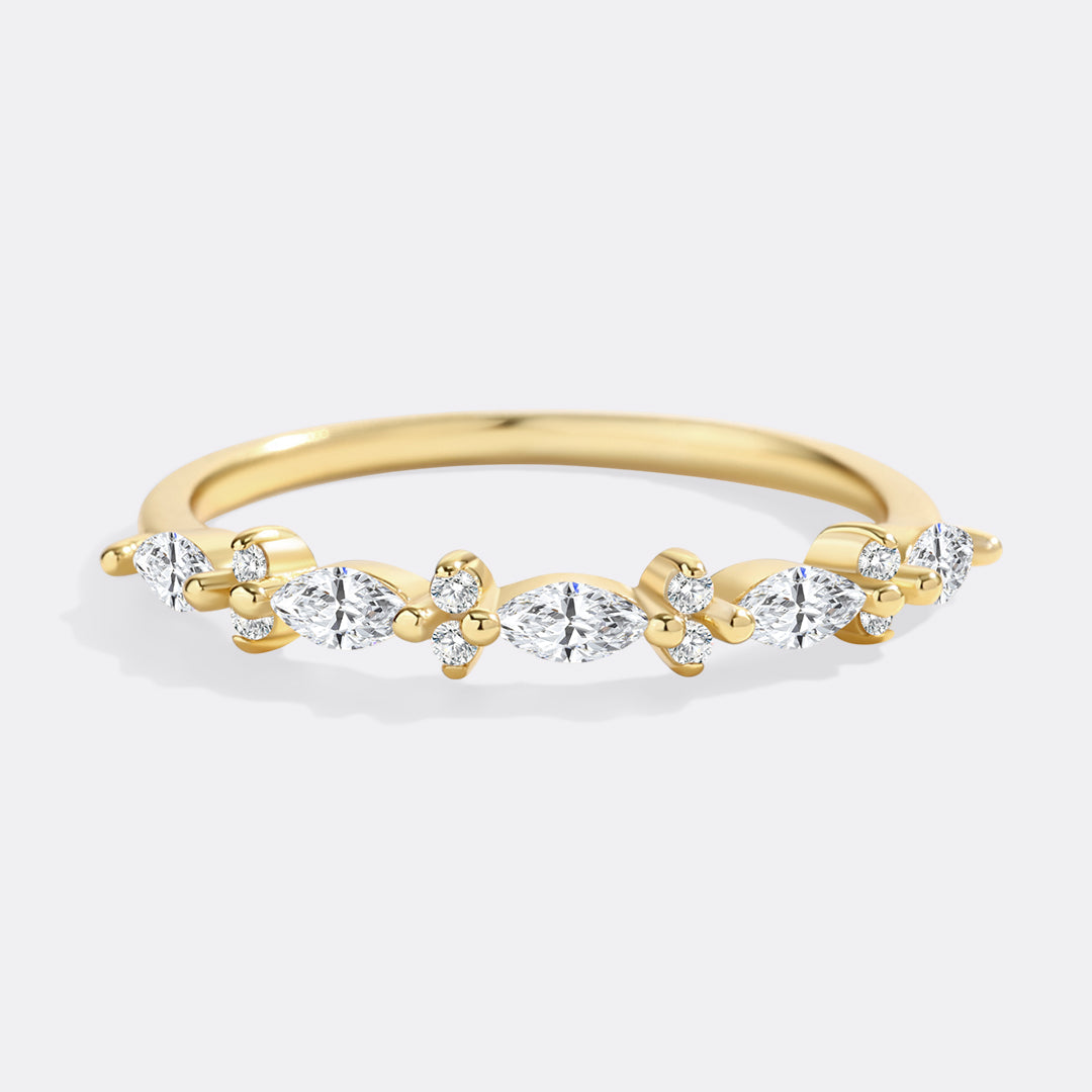 Marquise and Round Diamond Ring