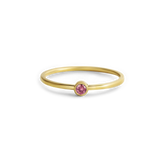 Minimalist Bezel-Set July Birthstone Stacking Band