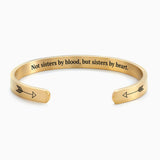 Not Sisters By Blood But Sisters By Heart Cuff Bracelet