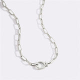 Mint Paperclip Necklace