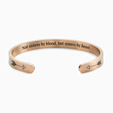 Not Sisters By Blood But Sisters By Heart Cuff Bracelet