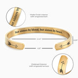 Not Sisters By Blood But Sisters By Heart Cuff Bracelet