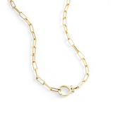 Mint Paperclip Necklace