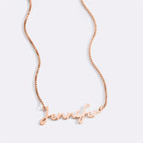Fairy Name Necklace with Box Chain