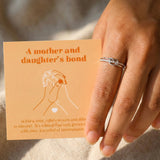 Mother & Daughter Bond Double Band Knot Ring