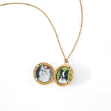 Mother of Pearl Locket Necklace