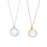 Mother of Pearl Locket Necklace