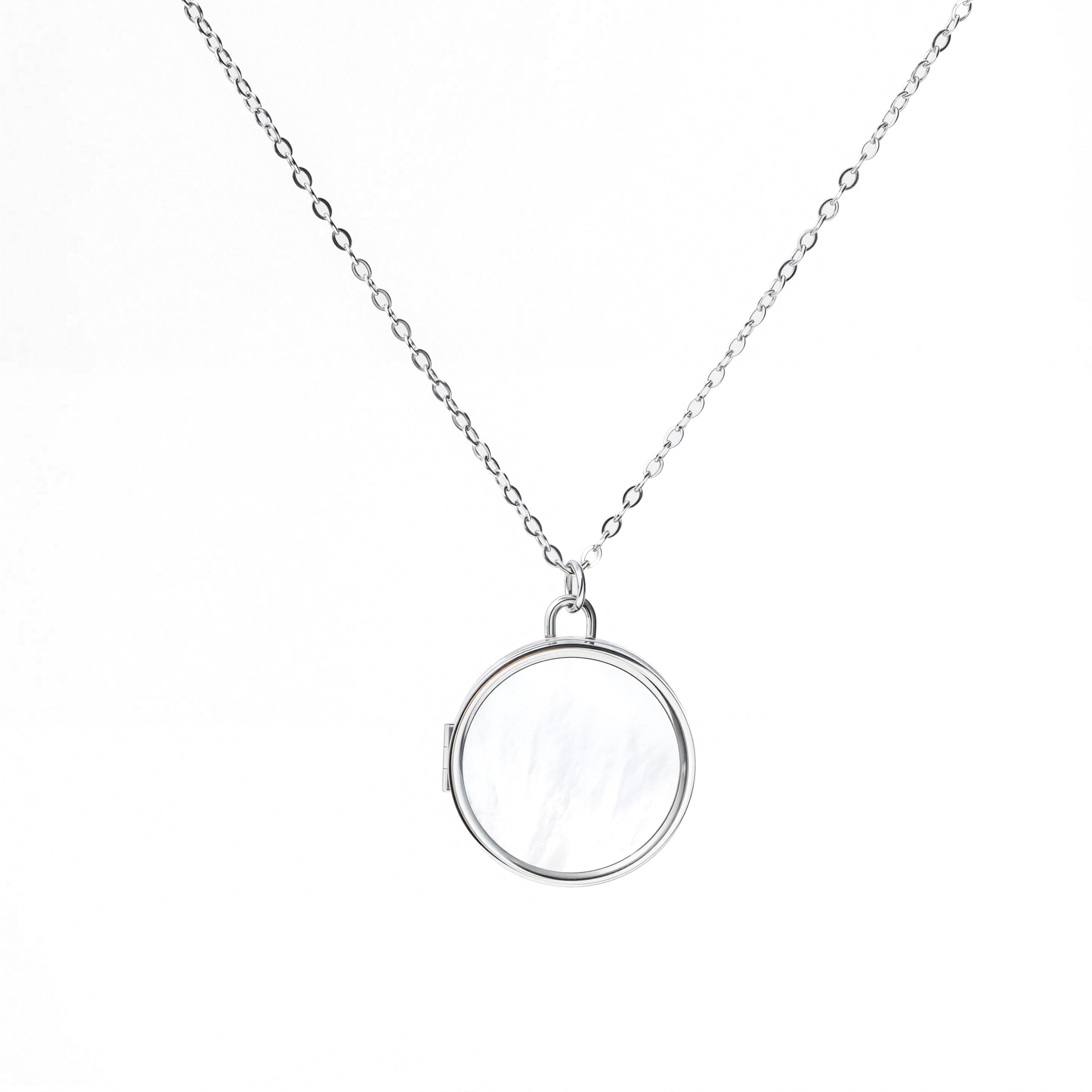 Mother of Pearl Locket Necklace