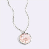 Mother of Pearl Sunrise Pendant Necklace