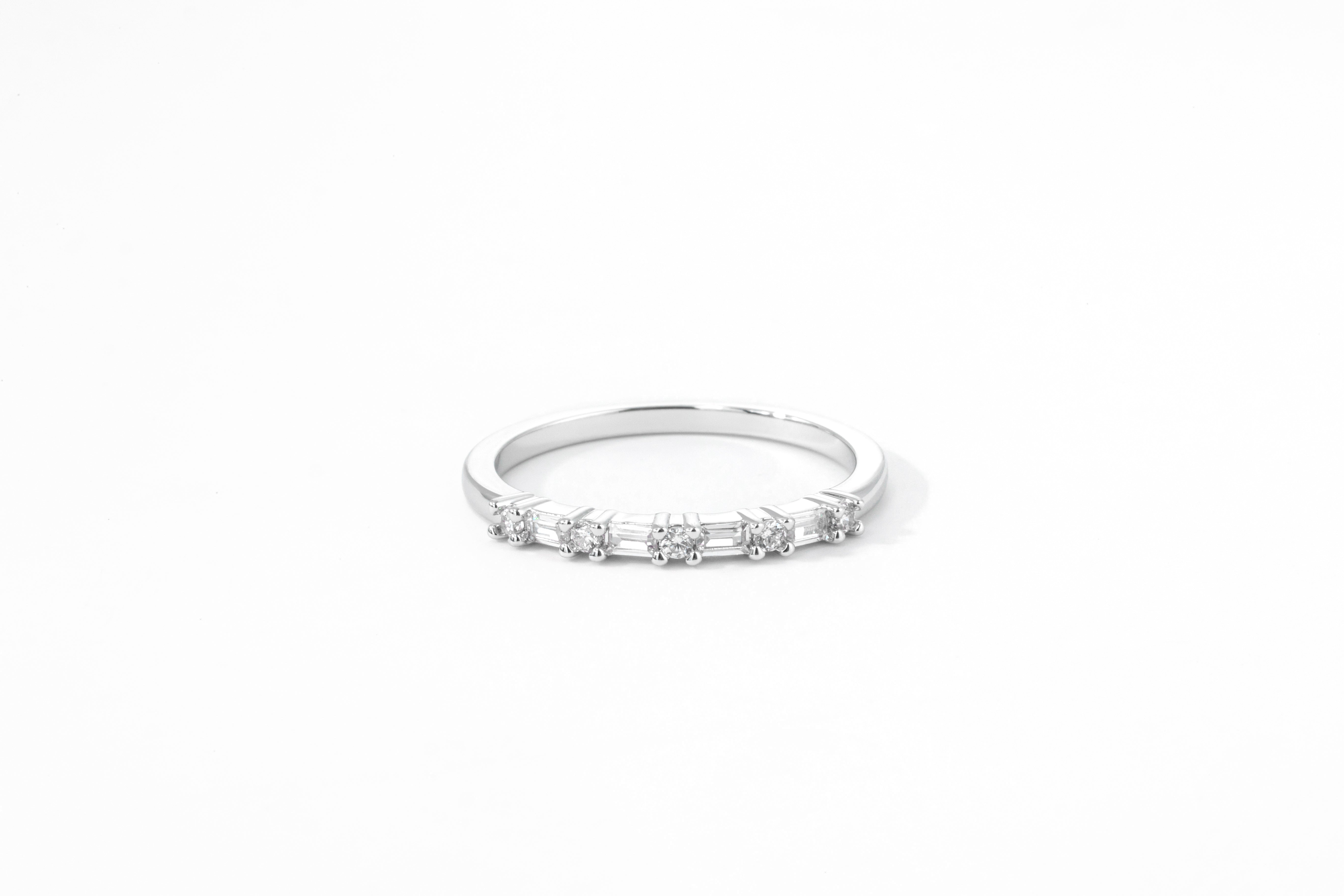 Multi Gem Baguette Stacking Ring