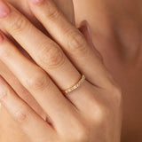 Multi Gem Baguette Stacking Ring