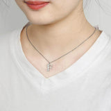 Crystal Accent Letter Satellite Necklace