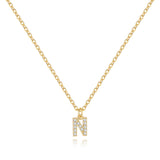 Pavé Uppercase Initial Necklace