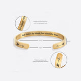 Not Sisters By Blood But Sisters By Heart Cuff Bracelet