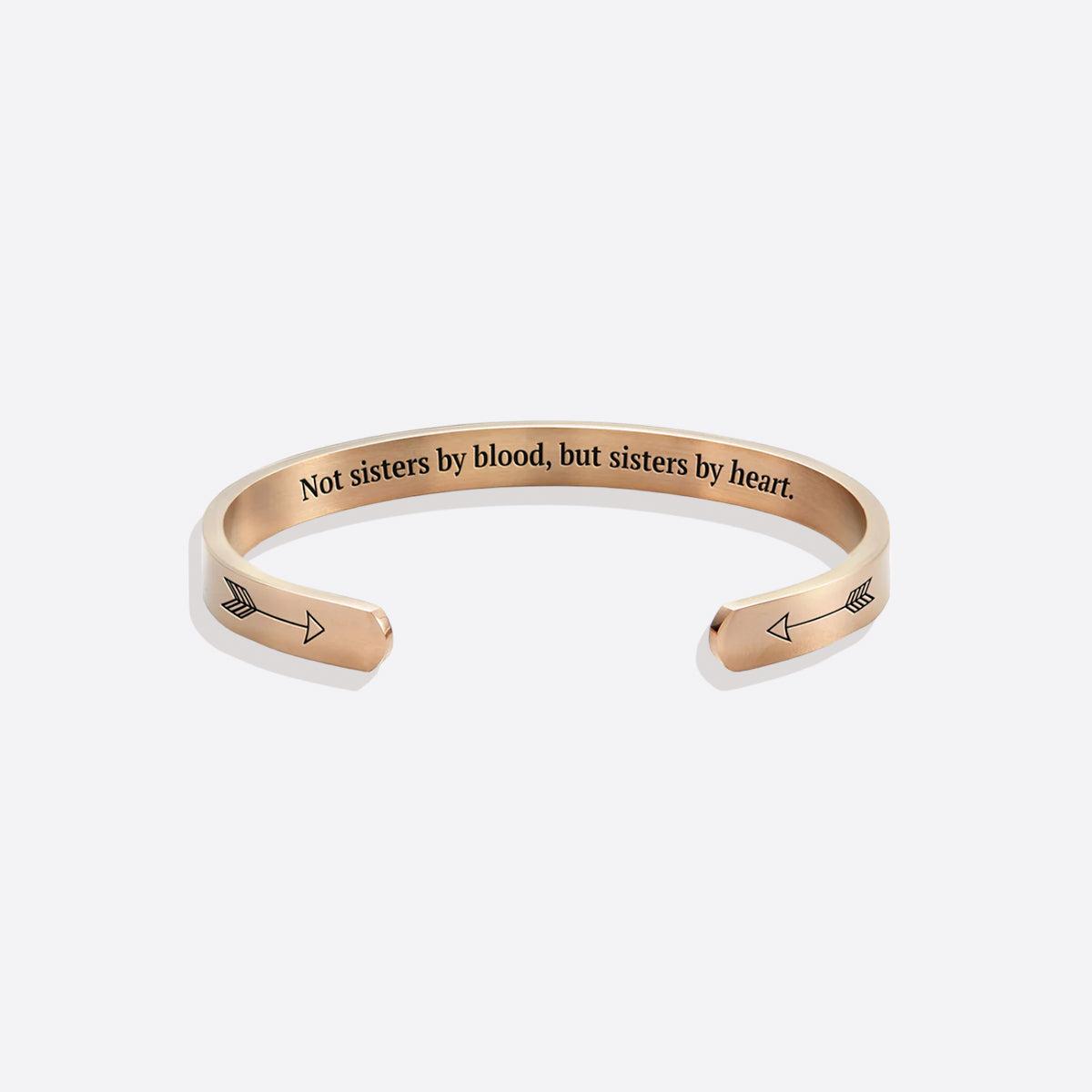 Not Sisters By Blood But Sisters By Heart Cuff Bracelet