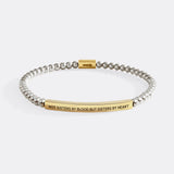 Not Sisters By Blood But Sisters By Heart Beaded Inspire Bracelet