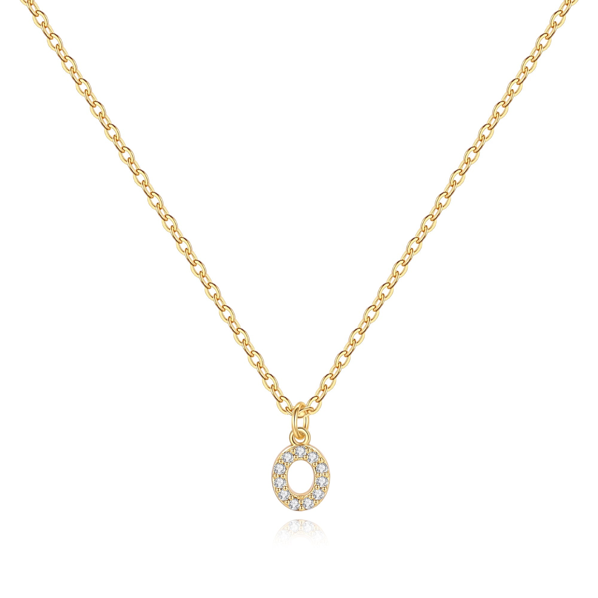 Pavé Uppercase Initial Necklace