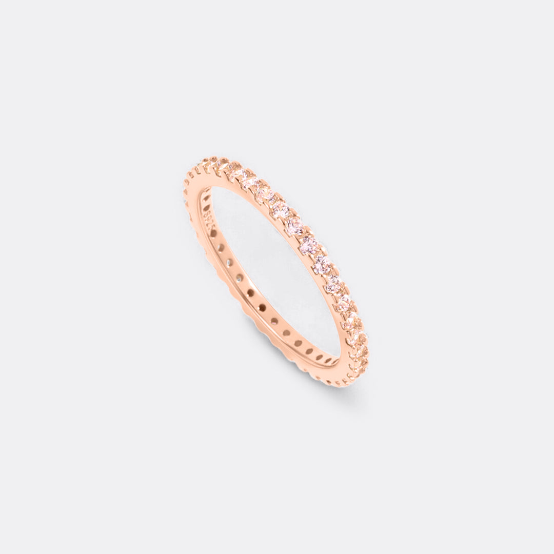 October Birthstone Eternity Stacking Ring
