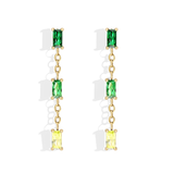 Ombre Baguette Dangle Earrings