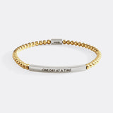 One Day At A Time Beaded Inspire Bracelet