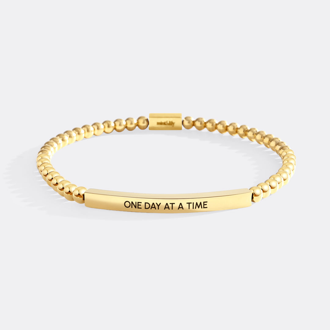 One Day At A Time Beaded Inspire Bracelet