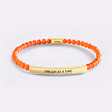 One Day At A Time Beaded Inspire Bracelet