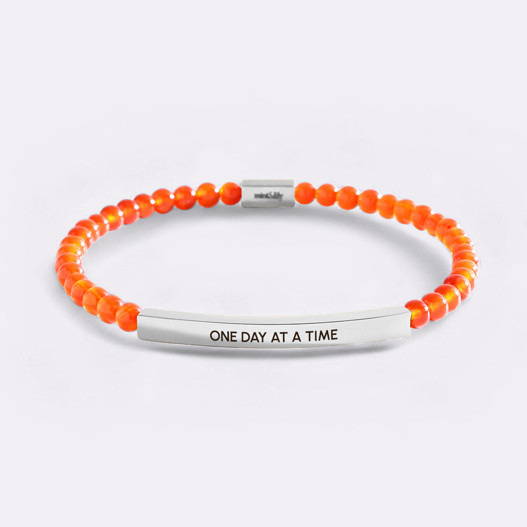 One Day At A Time Beaded Inspire Bracelet