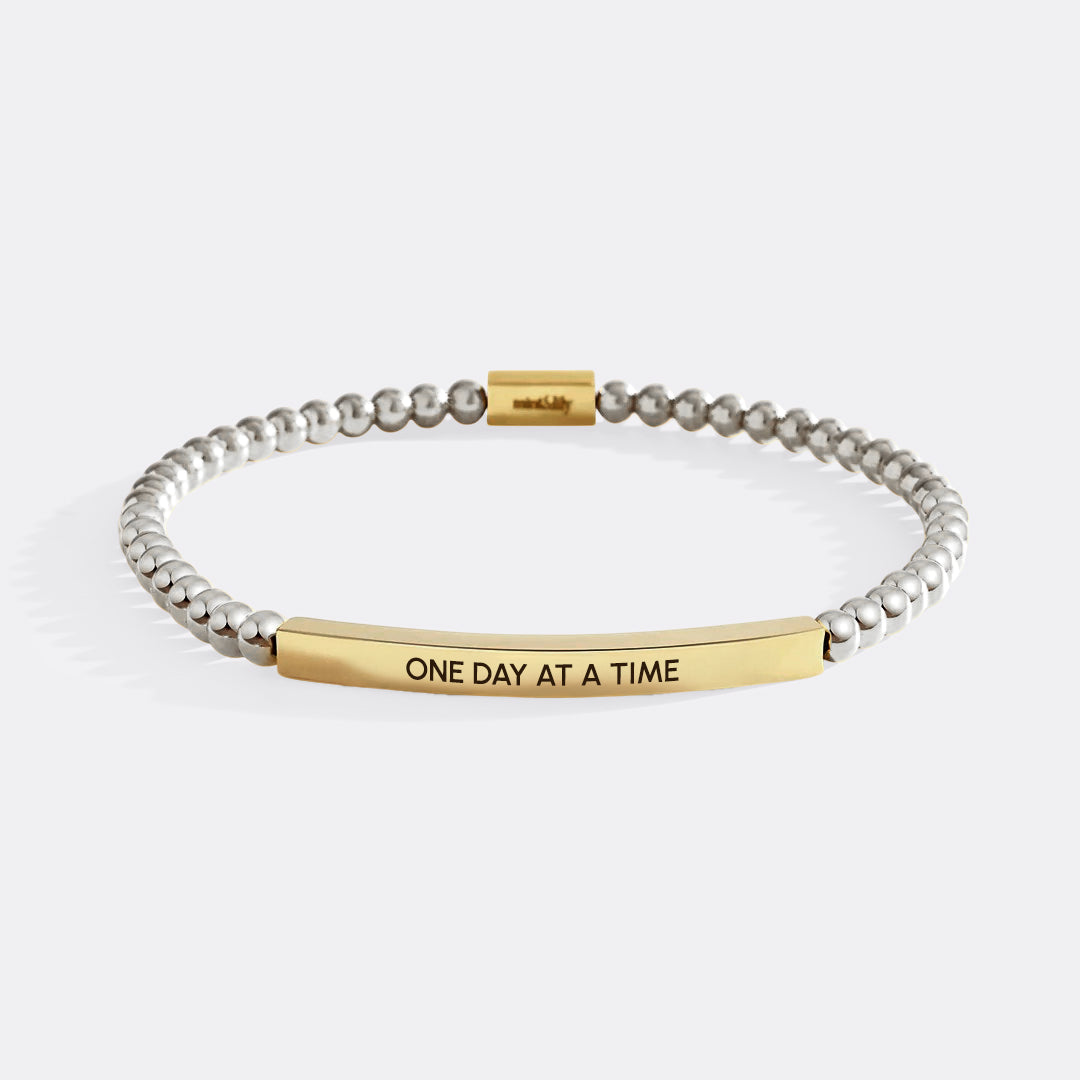 One Day At A Time Beaded Inspire Bracelet