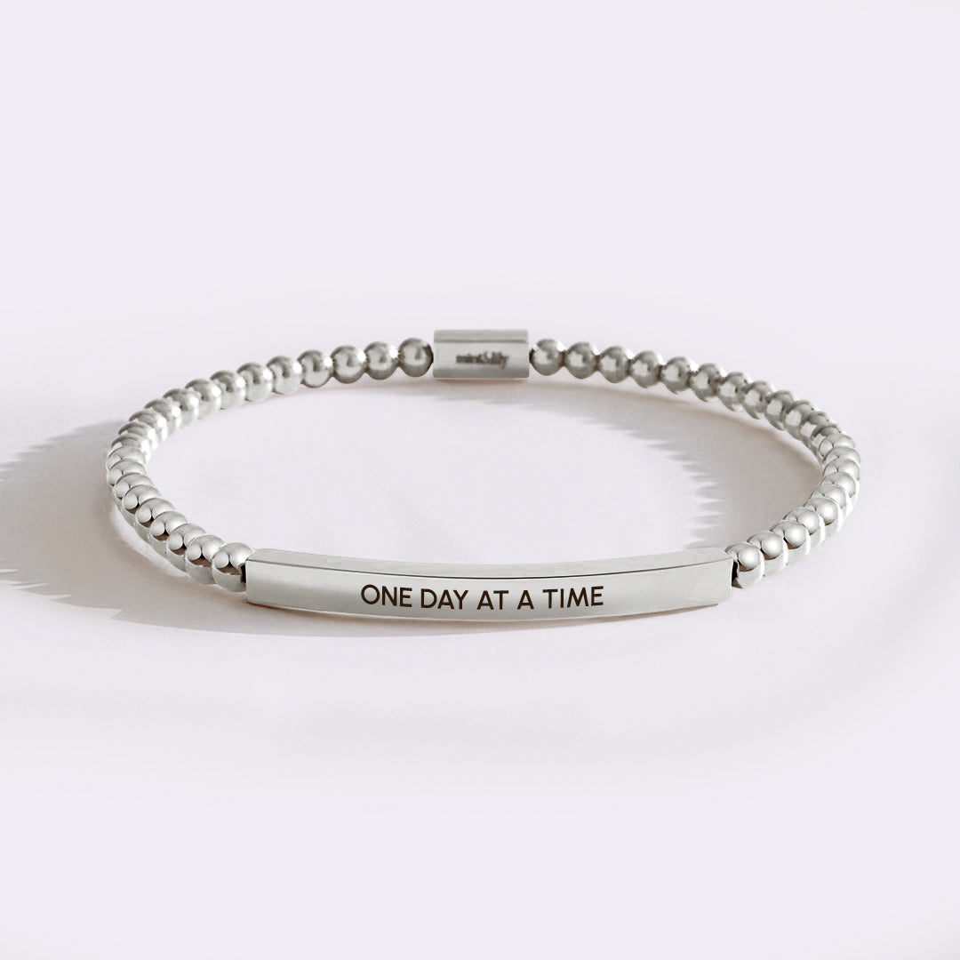 One Day At A Time Beaded Inspire Bracelet