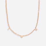One Heart Initial Necklace